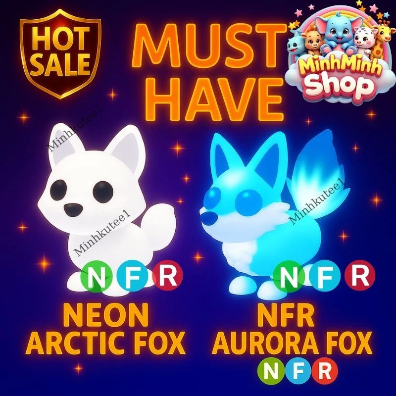 A NEW BRAND ❄️🦊 AD.M Pet Combo – N3on Arctic Fox /NFR Aurora Fox | Fast Delivery Today