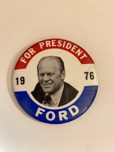 Vintage Ford For President 1976 Political Pin Back Button Large P19 - Picture 1 of 3