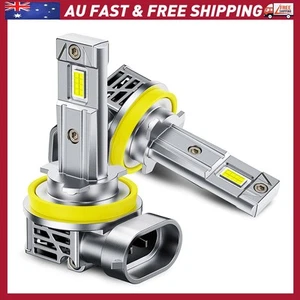 2pcs H8 H9 H11 LED Headlight Globes Bulb Kit H/Low Beam Driving Lamp White 12V - Picture 1 of 11