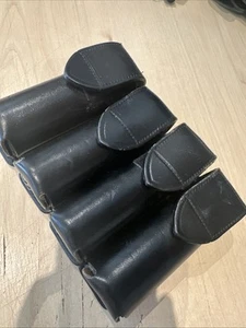 Ex Police 4 bolsas de gas de cuero negro. Usado. 1577D. - Imagen 1 de 7