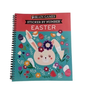 Brain Games Easter NEW  Sticker by Numbers Activity Book -Ages 7 & Up - Picture 1 of 9