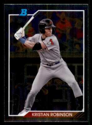 2020 Bowman Heritage Chrome Prospects #92CPROB Kristian Robinson - Image 1 of 2