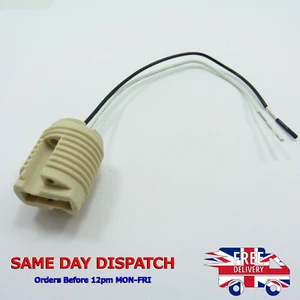 G9 Buchse Keramik Basis 15 cm Kabel Halogen LED Lampe Glühbirne Licht Halter Stecker - Bild 1 von 3