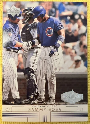 2002 Sammy Sosa Upper Deck Baseball Card #301 All Star Game Chicago Cubs - Image 1 of 2