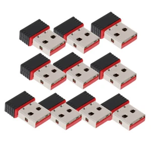 10 Pc USB -drahtlose Netzwerkkarte Kabelloser Adapter WLAN-Dongle - Afbeelding 1 van 12