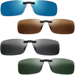 Sonnenbrille Zum Aufstecken Aufsatz Fuer Brillentraeger 4 Farben Damen Herren - Bild 1 von 7