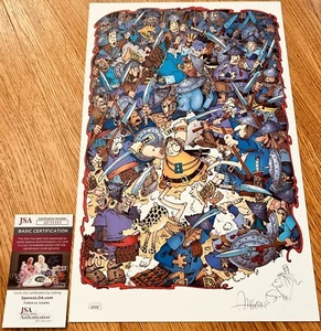 Sergio Aragones signed autograph doodled Groo 11x17 lithograph litho poster JSA - Picture 1 of 1