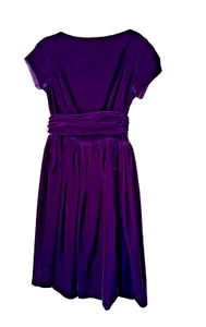 VTG 50s Saks Fifth Avenue velvet dress girls size 12 lined crinoline underskirt - Picture 1 of 6