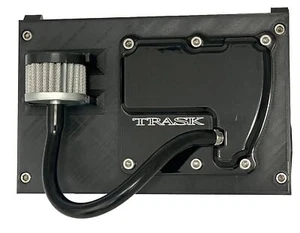 Trask TM-2041BK Black Vented Trans Top Cover Harley M8 Fit 17-Up - Picture 1 of 2