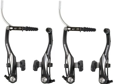 Shimano V-Brake Bremsen BR-M422 mit Zubehör SET Vorne und Hinten Schwarz NEU - Bild 1 von 3