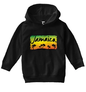 Jamaica Sunset - Jamaican Palm Trees Island Vacation Toddler/Youth Hoodie - Picture 1 of 12