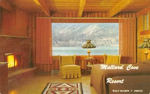 Postcard WA: Room Interior, Mallard Cove Resort, Port Angeles, Washington - Picture 1 of 2
