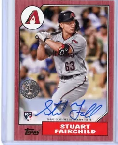 2022 Topps Stuart Fairchild Rookie Red Auto /25 1987 #87BA-SF - Picture 1 of 2