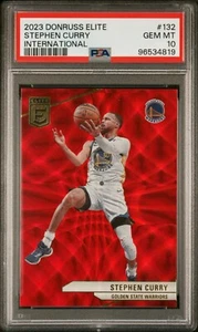 2023 Donruss Elite Basketball International Red Stephen Curry PSA 10 Low POP - Picture 1 of 3