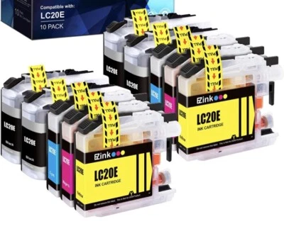 10 LC20E LC-20E XXL ink cartridge For Brother MFC-J5920DW MFC-J775DW MFC-J985DW - Image 1 of 4