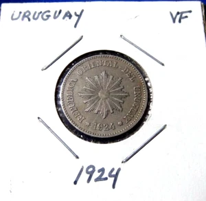 1924 Uruguay 2 Centesimos World Coin - Picture 1 of 3