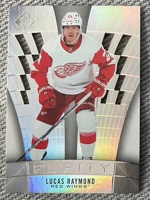 2021-22 LUCAS RAYMOND UD SP GAME USED PURITY INSERT CARD #P-90 DETROIT RED WINGS - Image 1 of 2