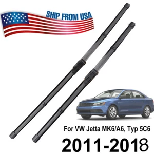 2Pcs Front Windshield Wiper Blades Set For VW Jetta MK6 GLI SE S TDI 2011-2018 - Picture 1 of 6