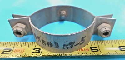 Cessna 170, 172 Skyhawk Continental O-300 Exht Tailpipe Clamp w/ Pin # 0550157-5 - Image 1 of 4