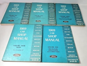 Ford Shop Manuals 1969 Mustang Thunderbird Lincoln Continental Fairlane Mercury - Picture 1 of 8
