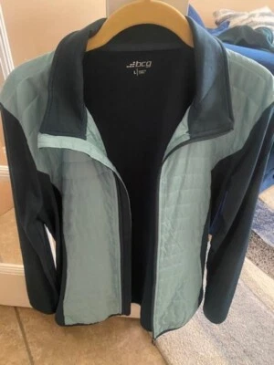 BCG Green Zip Front Jacket and Sweatshirt NWT Size L - Image 1 of 4