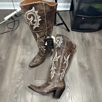 Dan Post Jilted Western Boot Chestnut Womens Size 9.5 NEW WITH TAGS - Image 1 of 4
