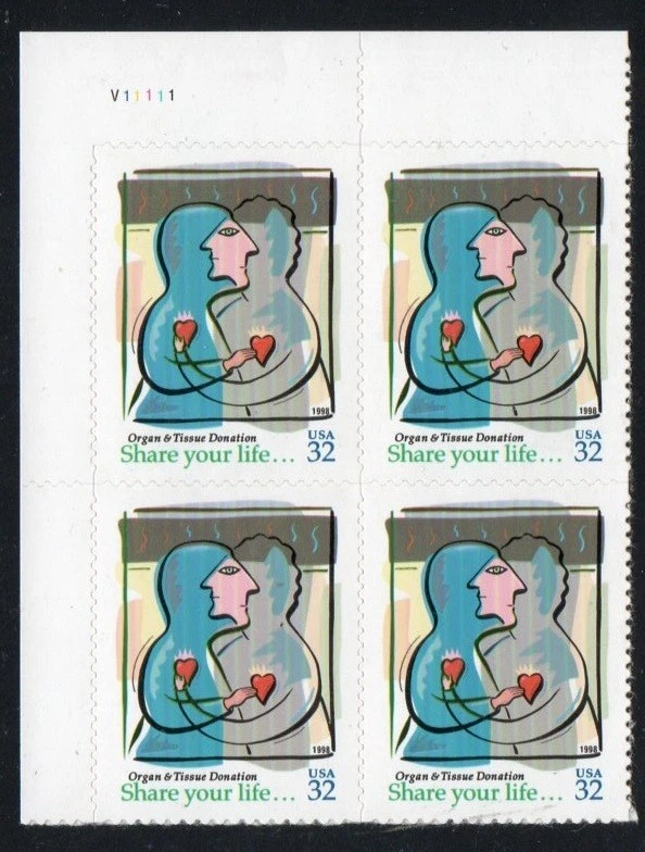 ALLY'S STAMPS US Plate Block Scott #3227 32c Organ Donor [4] MNH F/VF [STK] - Image 1 of 1