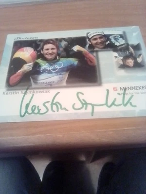 Kerstin Szymkowiak/Olympiazweite Skeleton -Originalautogramm- - Bild 1 von 2