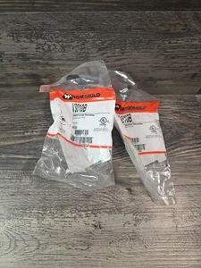 Wiremold Blank End Fitting Ivory Surface Metal V3010B Set of 2 - Picture 1 of 1