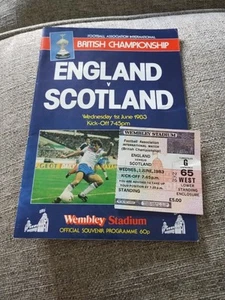 England V Scotland 01/06/1983 With Match Ticket Wembley - Picture 1 of 2