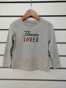 LA REDOUTE GIRLS GREY 'FLOWER POWER' LONG SLEEVE TOP AGE 4 YEARS NEW (ref 602) - Picture 1 of 2