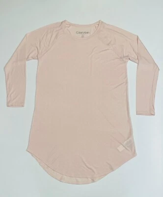 Calvin Klein Women’s Logo Loungewear/Nightdress Long Sleeve Pale Pink (RRP £60) - Image 1 of 4