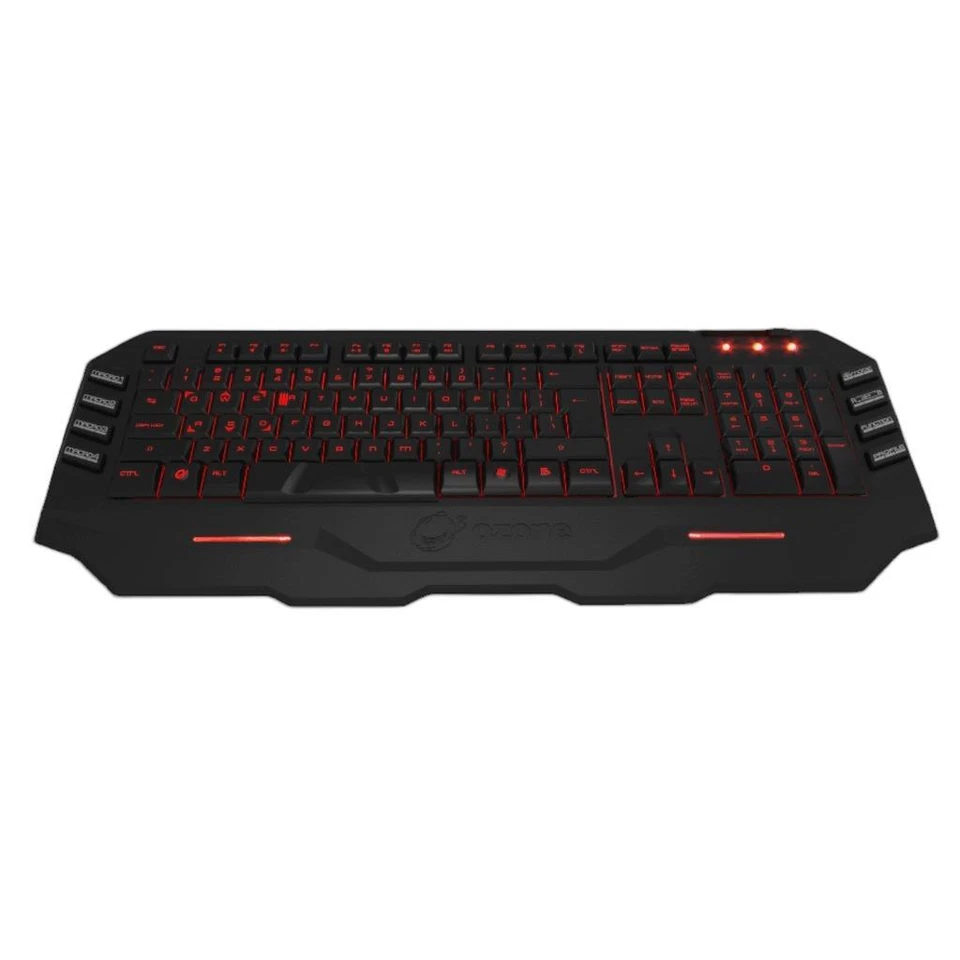 Ozone Blade Gaming Keyboard QWERTY 10 Macro Buttons 128KB Memory Black OZBLADEUS - Image 1 of 4