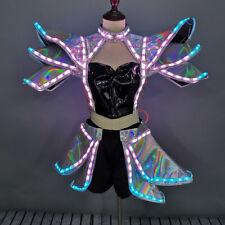 LED Glow Skirt Bar Stage Dress Luminous Women Sexy Costumes Party Props