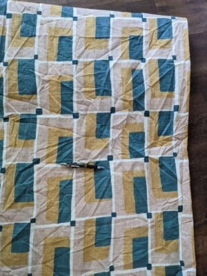 Tela para cortinas de algodón estampada geográficamente Robert Allen Dwell Studio Aldo en jade TT Foto 1 de 2