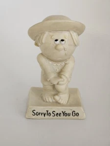 Figura irrompible Wallace Russ Berrie & Co Sorry To See You Go EE. UU. 1969 EUC - Imagen 1 de 8