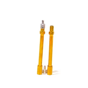 2 Brass Air 90 mm Tire Valve Stem Extension Extender for Scooter car Truck Bike - Picture 1 of 2
