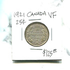 CANADA - BEAUTIFUL HISTORICAL GEORGE V  SILVER 25 CENTS, 1921,  KM# 24a