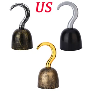 Plastic Pirate Hook Captain Hand Hooks Cosplay Prop Dress Costume Accessory - Picture 1 of 23
