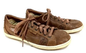 Taos Freedom Shoes Sneakers Womens Size 9.5 Brown Distressed Leather Studded - Picture 1 of 9