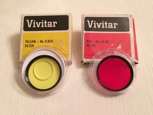 Vivitar 52mm Yellow 8 & 52mm Red 25 Filters for Camera Lens - Picture 1 of 1