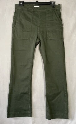 H&M девочек Chino брюки размер 10 тонкий загрузки вырез брюки с стороны молнии оливковый зеленый - Изображение 1 из 4