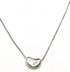 Tiffany & Co. Bean 11mm Pendant Necklace Sterling Silver SV925 w/pouch - Picture 1 of 3