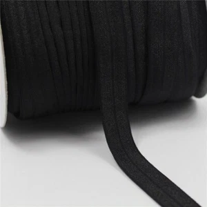 100 yards Black fold over elastic 5/8 inch wide - Picture 1 of 2
