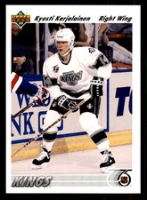 1991-92 Upper Deck Kings Hockey Card #606 Kyosti Karjalainen Rookie