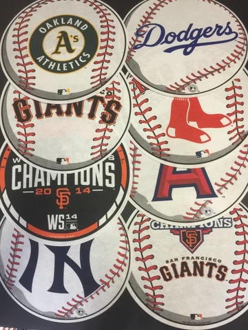 U Pick MLB Team Felt Baseball Shape Pennants 15x15 (Free Ship on 2nd item) Cover