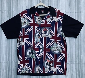 LUCKY 13 Shirt Mens XL British Flag Biker Girls Rockabilly Motorcycle USA Made - Picture 1 of 8
