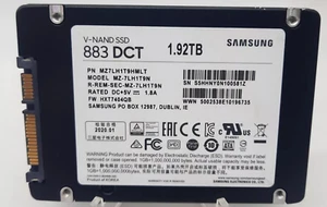 MZ7LH1T9HMLT Samsung 883 DCT 1.92TB SATA 6Gb/s 2.5IN SSD MZ-7LH1T9N V-NAND SSD - Afbeelding 1 van 1