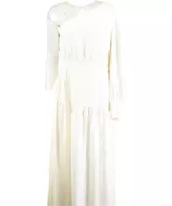 ASOS White One Shoulder Maxi Dress UK 8 - Picture 1 of 3