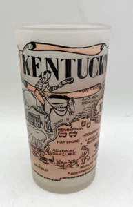 Vaso de bar vintage de los Estados de Estados Unidos de 10 oz Kentucky Hazel Atlas Glass - Imagen 1 de 3
